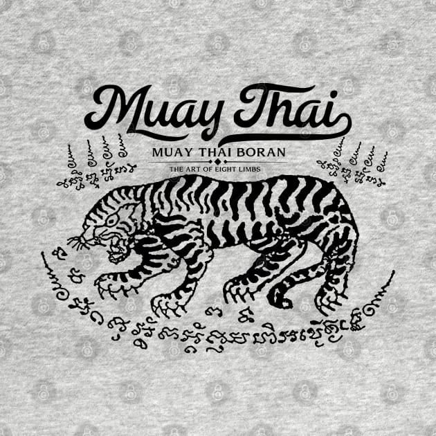 Muay Thai Tattoo Tiger by KewaleeTee